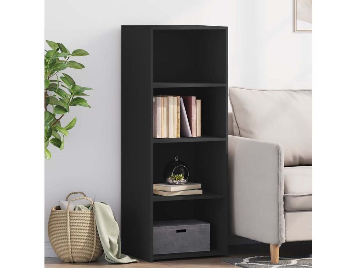 Vidaxl Armário Alto 45x41x124cm Derivados De Madeira Preto