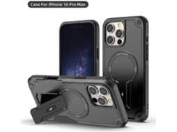 Capa Magsafe Iphone 16 Pro Max Com Suporte, Carregamento Sem Fio, Proteção Antichoque, Dupla Camada Pctpu E Cantos Reforçados