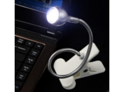 Omni luz Noturna Usb para Computador com Clip, Luz Led Regulável 3000k 7000k, Protetora de Olhos, Cabo de 1,8m, Mangueira de 300mm, Prata