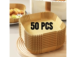 (50 Unidades Quadradas) Papel Descartável Para Fritadeira A Ar, Resistente A Óleo E À Prova D'água.