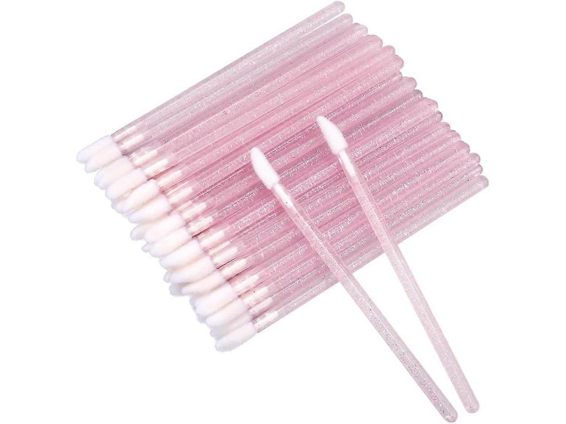 100 Pincéis Descartáveis ​​para Lábios - Aplicadores Labiais Descartáveis ​​rosa - Aplicadores De Batom Cristal Para Lábios, Olhos E Aplicação De