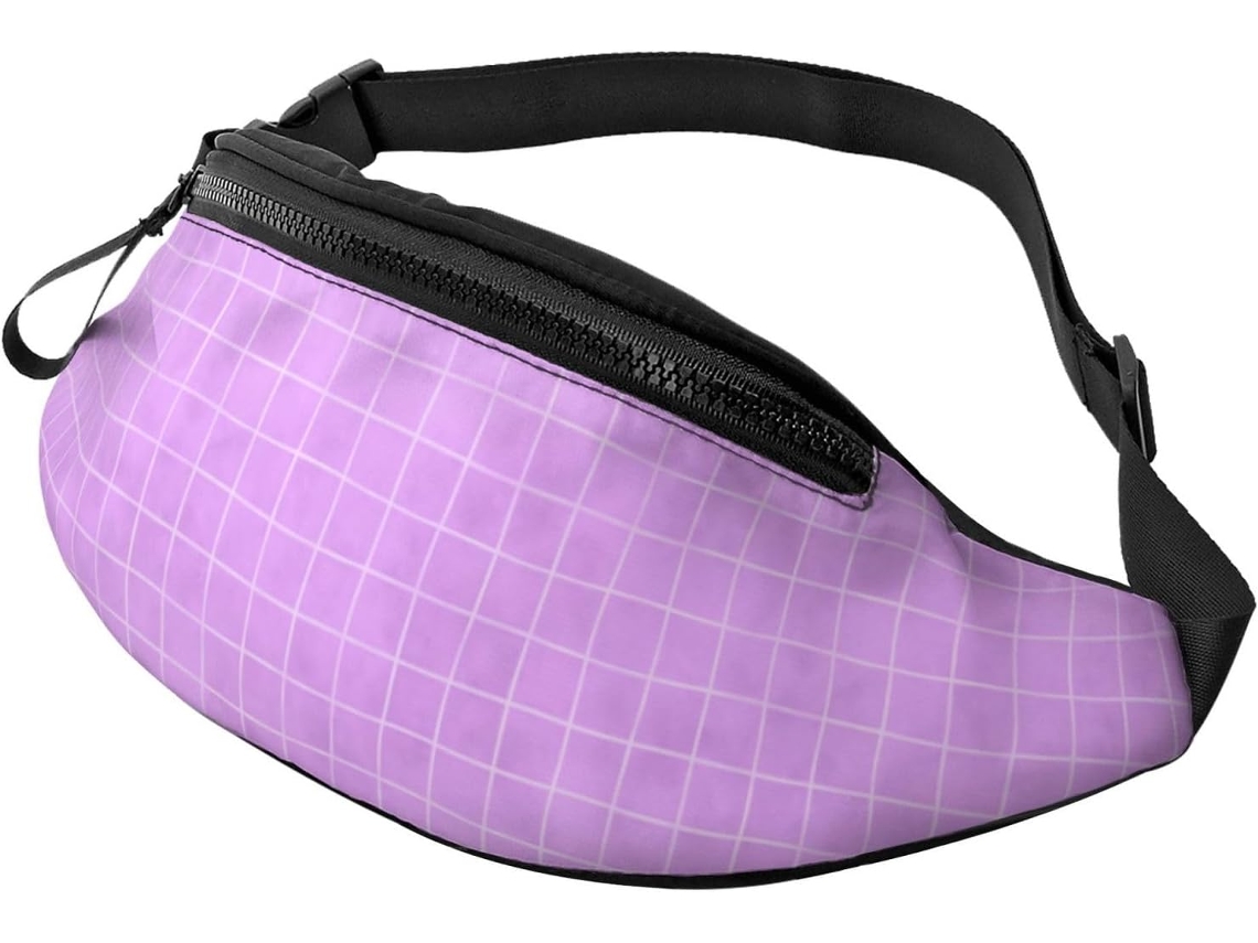 Pochete Roxa Estampa Esportiva Zíper S/MARCA