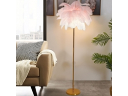 Luminária De Chão Com Penas Avestruz Para Sala Estar, Sofá, Luminária De Leitura, Elegante, Romântica E Bonita Altura