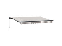 Vidaxl Toldo Retrátil Cinza Claro E Branco 400 × 350 Cm