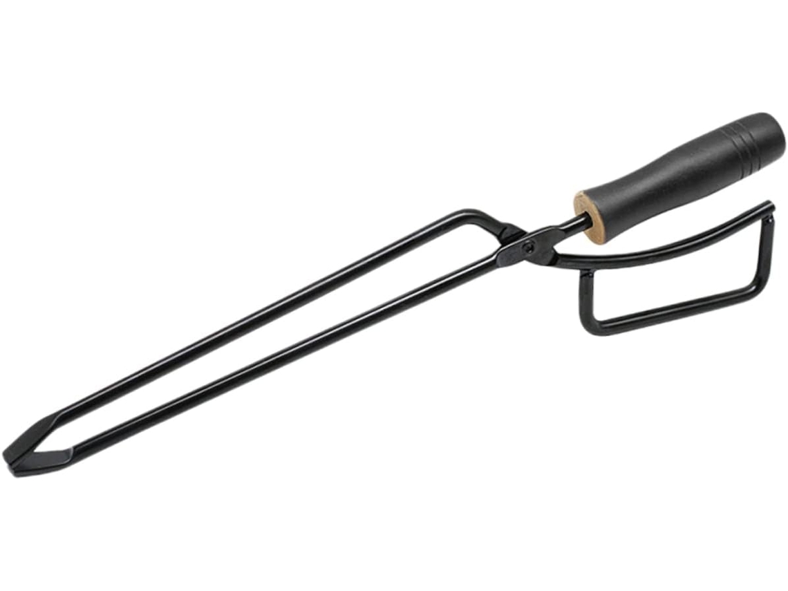 Pinça Para Lenha Toddmomy Uso Externo, Ideal Para Churrasco E Lareira, Com Cabo De Madeira