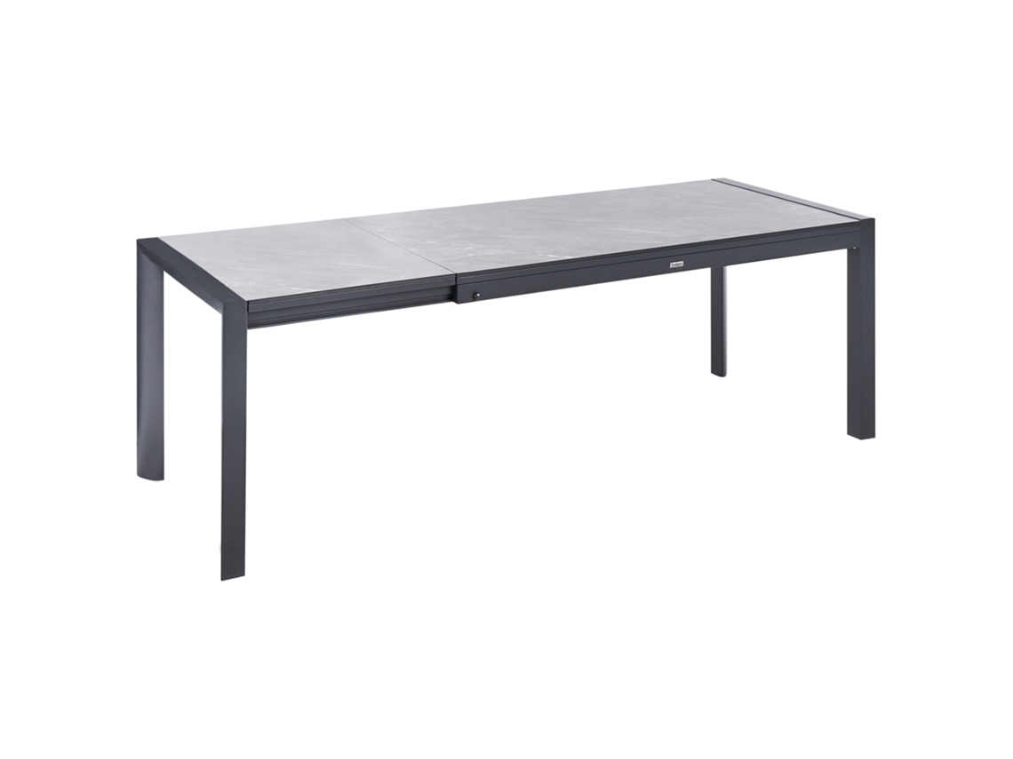 Mesa De Jardín Extensible Beliani Binasco De Laminado Hpl Gris 90x220x75