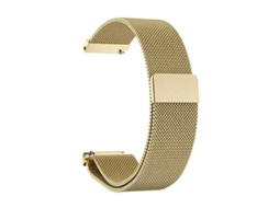 Bracelete Pulseira Milanese Mesh para Garmin Forerunner 255S Dourado