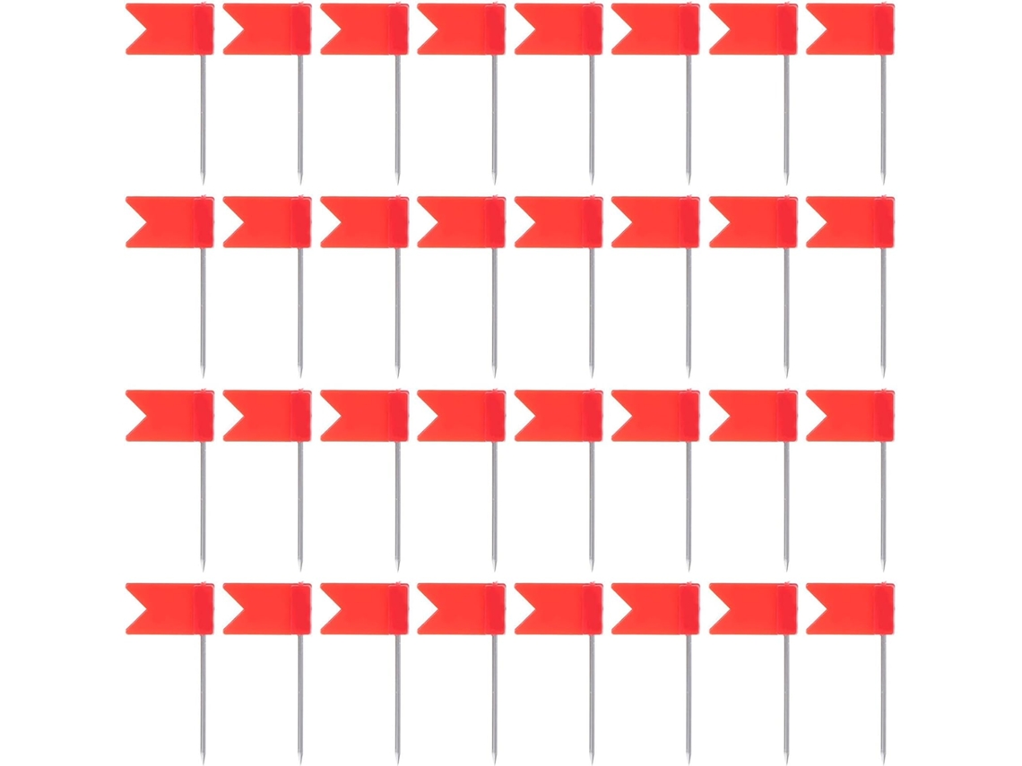 50 Tachinhas Vermelhas Para Quadros De Cortiça, Tachinhas De Plástico E Ferro Para Marcação Mapas, Ferramenta