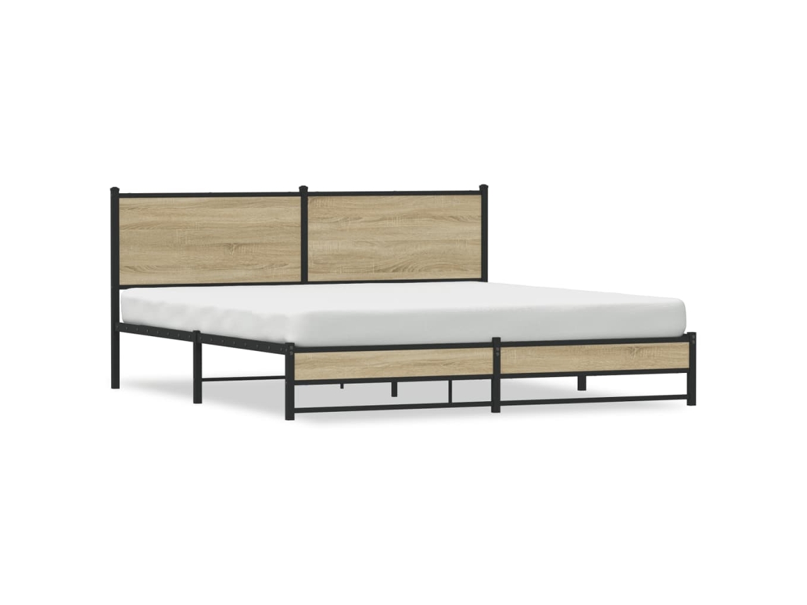 Bed Frame, Bed Frames Vidaxl Marrom Aço (180 X 200 Cm)