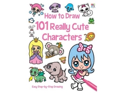 Livro How to Draw 101 Cute Characters de Nat Lambert (Inglês)