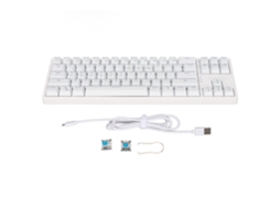 Baoj-2026teclado Mecânico Gaming 71 Teclas Switch Azul Retroiluminação Rgb Com Light Strip Usb Type C Branco