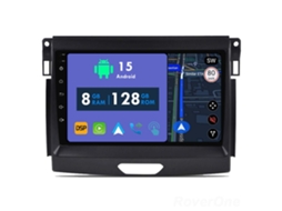 Auto Rádio Carro Bluetooth Autoradio 8GB RAM 128G ROM CarPlay Navegação GPS Ecrã Táctil RoverOne para Ford Ranger P703 2015-2022  