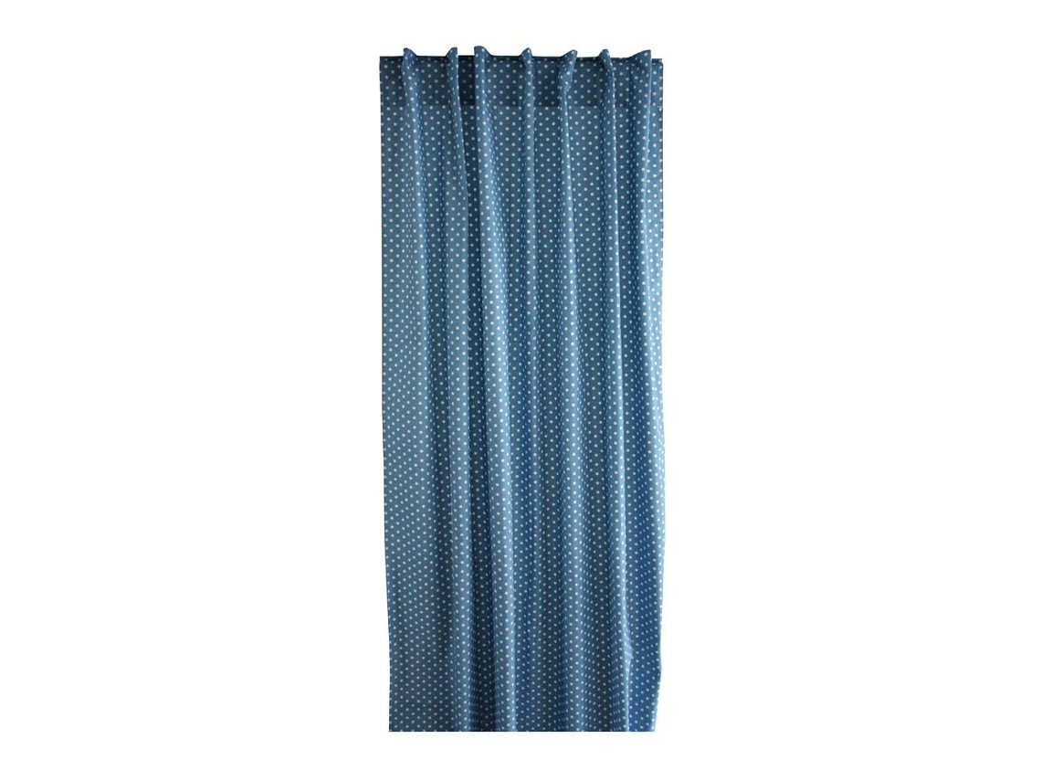 Conjunto de cortinas de dobra de polca azul jean