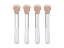 Pincel Para Pó Solto, Macio, Para Esfumar E Blush, Plástico, Conjunto Com 4 Everley891