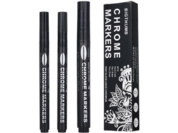 Conjunto De 3 Marcadores De Tinta Cromada Refletiva Da Sinraoee Para