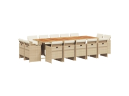 Garden Dining Set, Garden Dining Sets Vidaxl Bege Rattan / Vime (n/a)