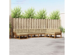 Vidaxl Conjunto De Sofás Para Exterior 8 Pcs Natural E Bege