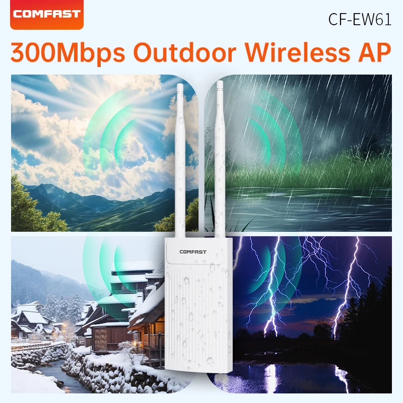 (wifi 6 900mbps) De Longo Alcance Repetidor/Roteador Wifi com Plugue Padrão Europeu Ip68