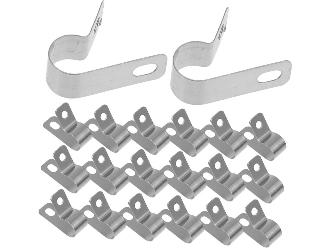 Conjunto De 20 Abraçadeiras De Aço Inoxidável Para Cabos Ethernet E Coaxiais, Ideais Para Fixar Luze Gokoco