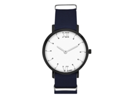 Reloj De Cuarzo Para Hombre Con Correa De Nylon Azul Real Elegante Casual