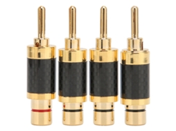 Conector Banana LAXISCREED Ouro 4pcs 7.5mm Fio Alto Falante