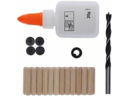 Conjunto de 32 Buchas BOSCH de Madeira D= 6 mm; C= 30 mm