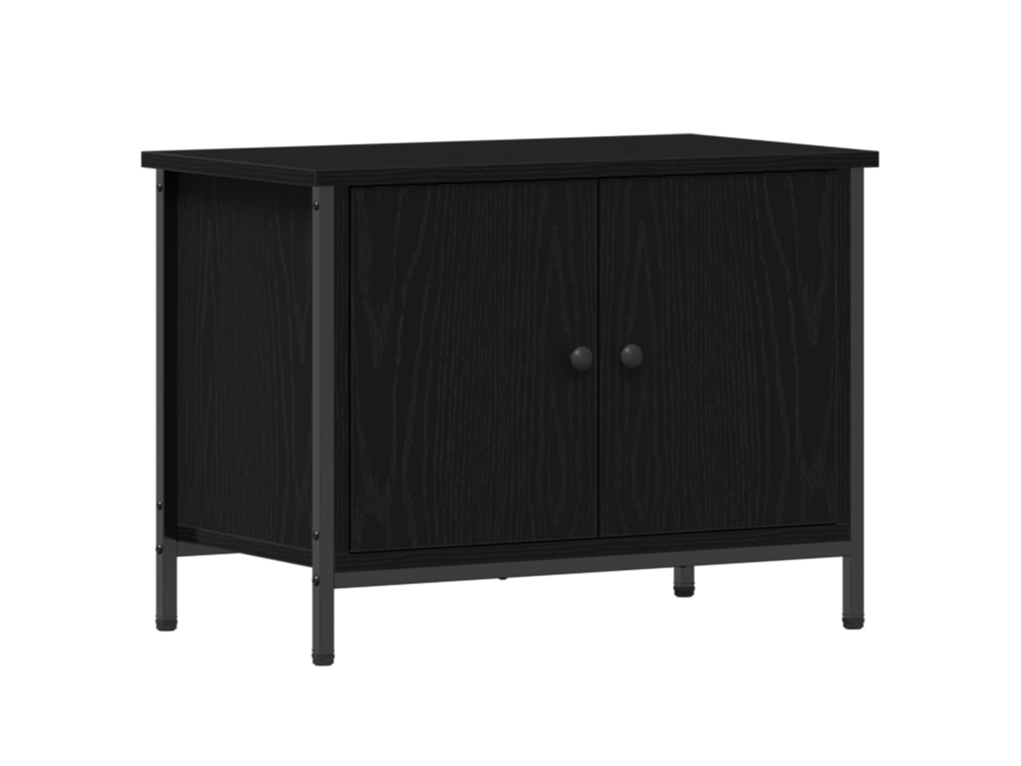 Conjunto 1 Gabinete Para Tv Vidaxl Preto Derivados De Madeira (60 X 35 X 45 Cm)