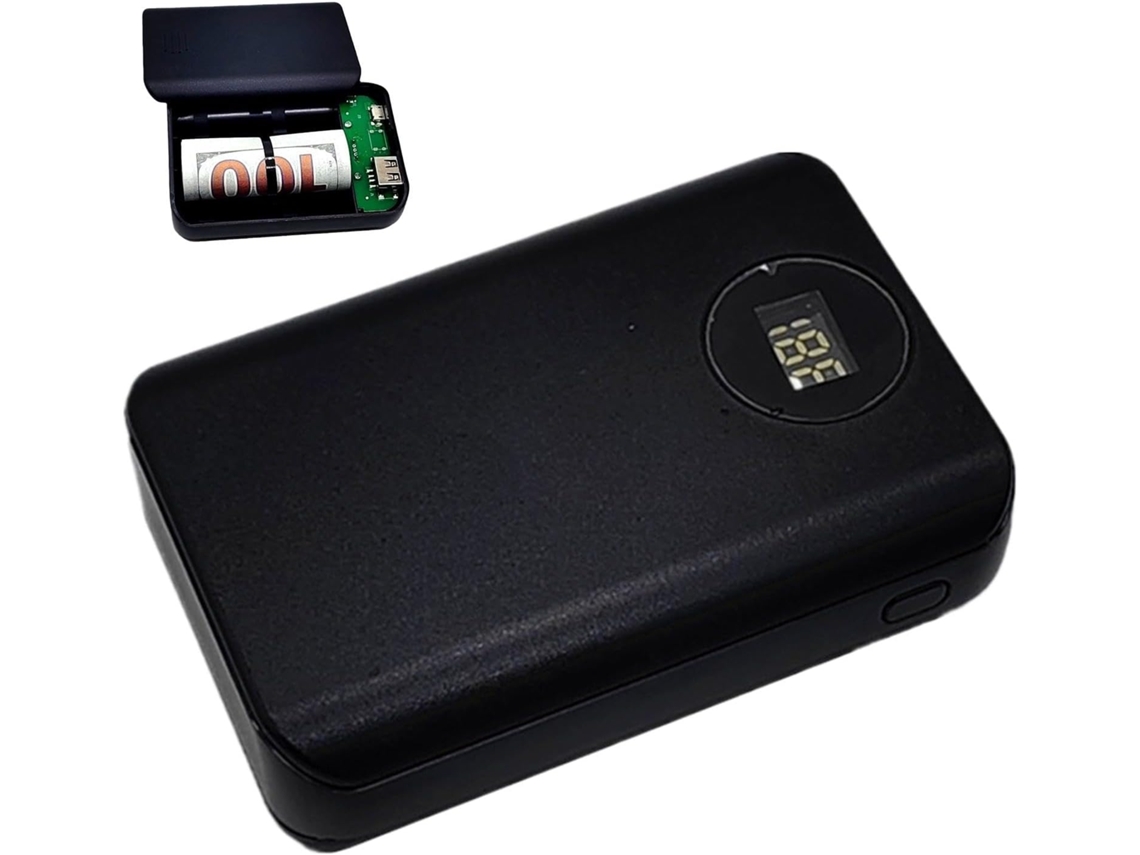 Porta Moedas Falso Em Formato De Power Bank, Porta Dinheiro, Porta Moedas Portátil Em Compartimento Gokoco