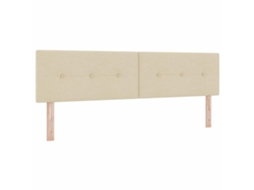 Cabeceira | Painel De Cama Led Com Luzes De Tira Led Creme 180 Cm Poliéster