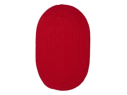Tapete - A Fábrica De Decoração - Tam Tam Redondo - Reversível Efeito Corda - Algodão - Vermelho 50x80 Cm