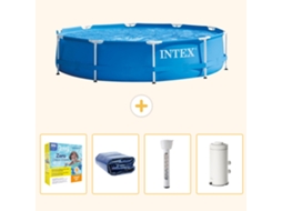 Intex Piscina Com Estrutura Redonda - 366x76 Cm - 5-peças S10