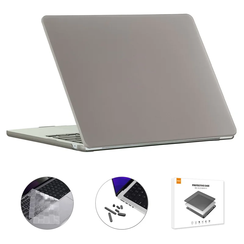 Capa Halinuia Para Macbook Air 15 Polegadas A3114/a2941 Mate Com Película E Tampões Antipoeira Cinzento
