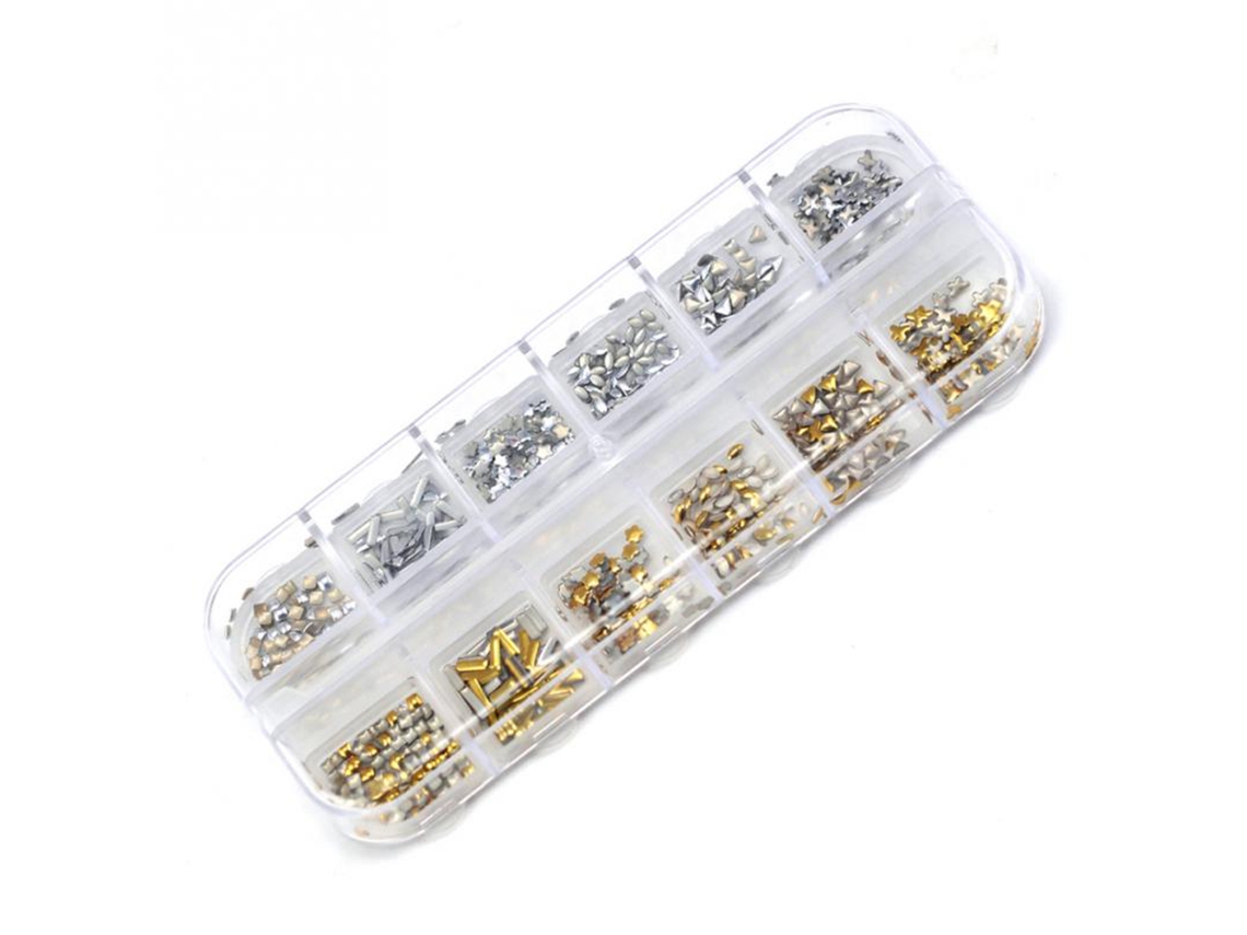 Ferramentas De Manicure Diy Com Strass Ab E Glitter Para Decoração De Unhas Em Formato Redondo