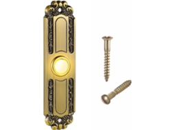 Campainha Robusta De 12,9 Cm Com Botão De Led Em Metal Leve -