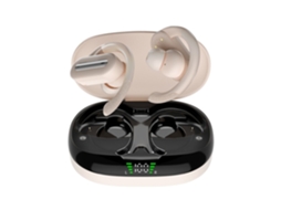 Fones de Ouvido Bluetooth Sem Fio com Gancho de Ouvido de Qualidade Premium Graves Profundos Ipx5 À Prova D'água JIAPEI (bege)
