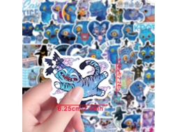 56 Novos Adesivos Impermeáveis para Laptop da Derpy Azul Caçadora de Demônios, Filme Coreano, Lingling Aquaforge