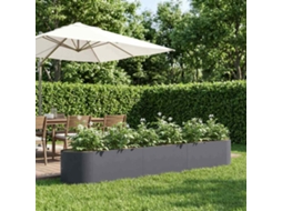 Vidaxl Cama De Jardim Elevada Antracite 300 X 40 X 40 Cm Aço
