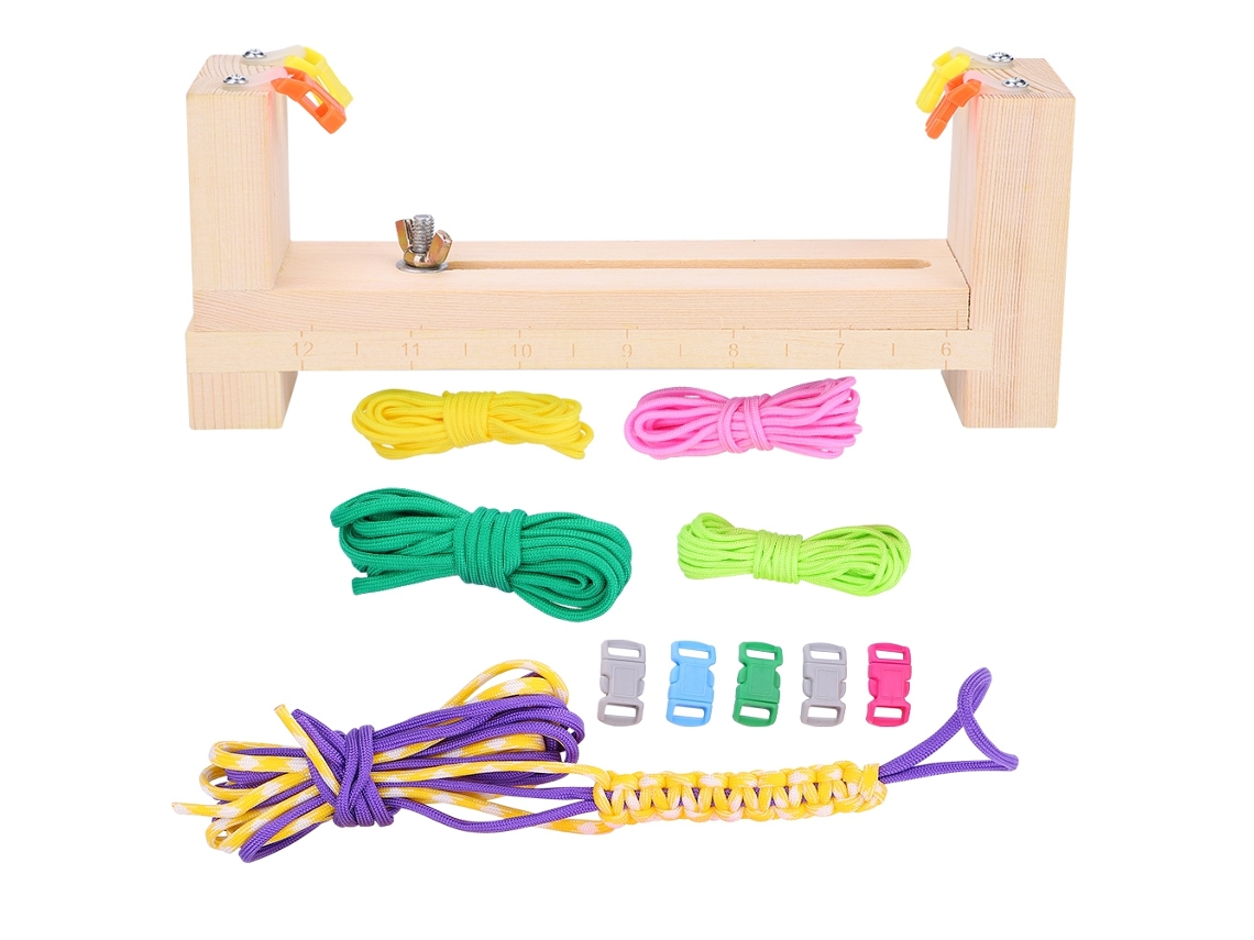 Ferramenta Diy para Fazer Pulseira de Paracord de Madeira Jig