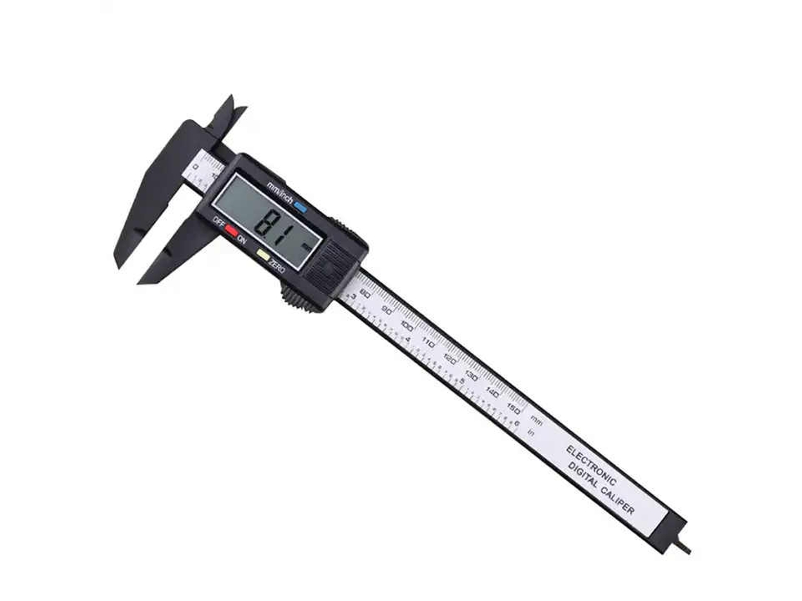 Marcador Digital Eletrônico De Plástico Com Lâmina Vernier De 0 150 Mm / 0 6 Polegadas Aquaforge