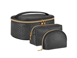 Nécessaire Resistente De Mulher Viagem Design Maquiagem Água Prateado (21x16x12cm)
