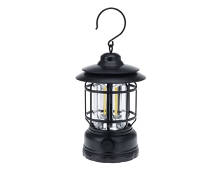 Well Home Camping Light Com 3 Lâmpadas E Recarregável Usb Cor Preto Wellhome