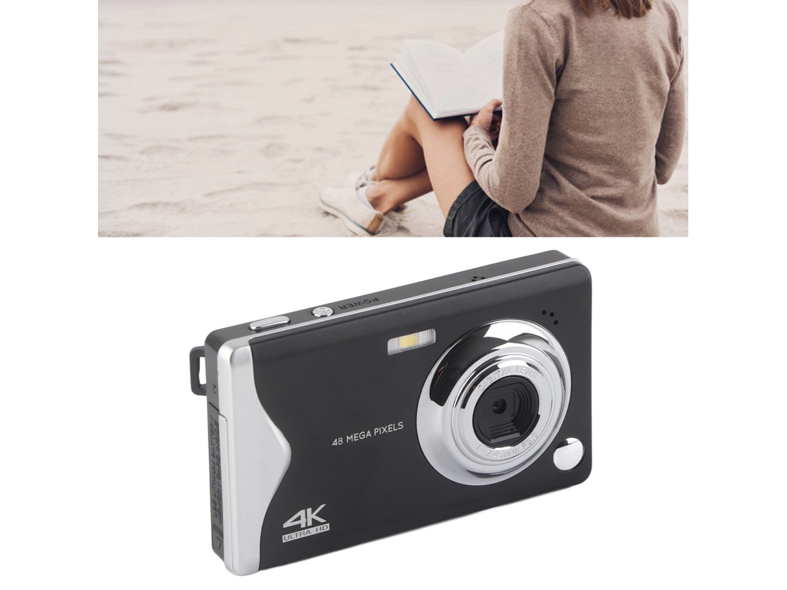 Câmera Digital 4k Hd Com Foco Automático, Tela Grande De 3 Polegadas, Leve E Portátil Para Estudantes Iniciantes Brilvibera