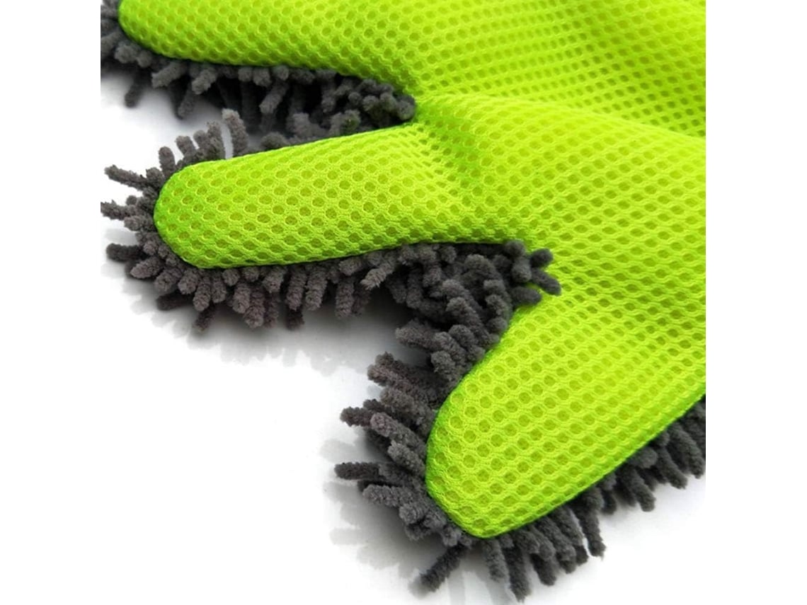 Luvas de microfibra para lavagem e limpeza de carros, em microfibra e chenille.