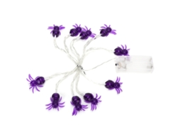 Rebe-luces De Halloween Led Em Forma De Aranha Roxa, Luces De Cadeneta Decorativas Para Festa, Decoração Interior E Exterior