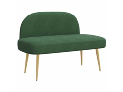 Conjunto 1 Banco Estofado Vidaxl Verde Contraplacado (110 X 60 X 76 Cm)