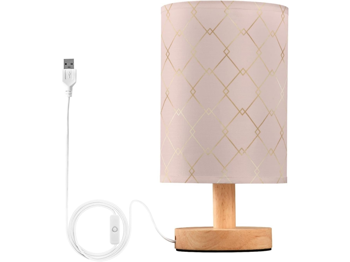 Abajur Infantil De Cabeceira Luminária Mesa Para Espaços Pequenos Rosa 18cm Quarto E Escritório At Home