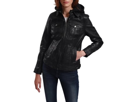 Casaco De Mulher Pozostale Marki Lee Cooper Baya Carneiro Natural Pele Preto (xl)