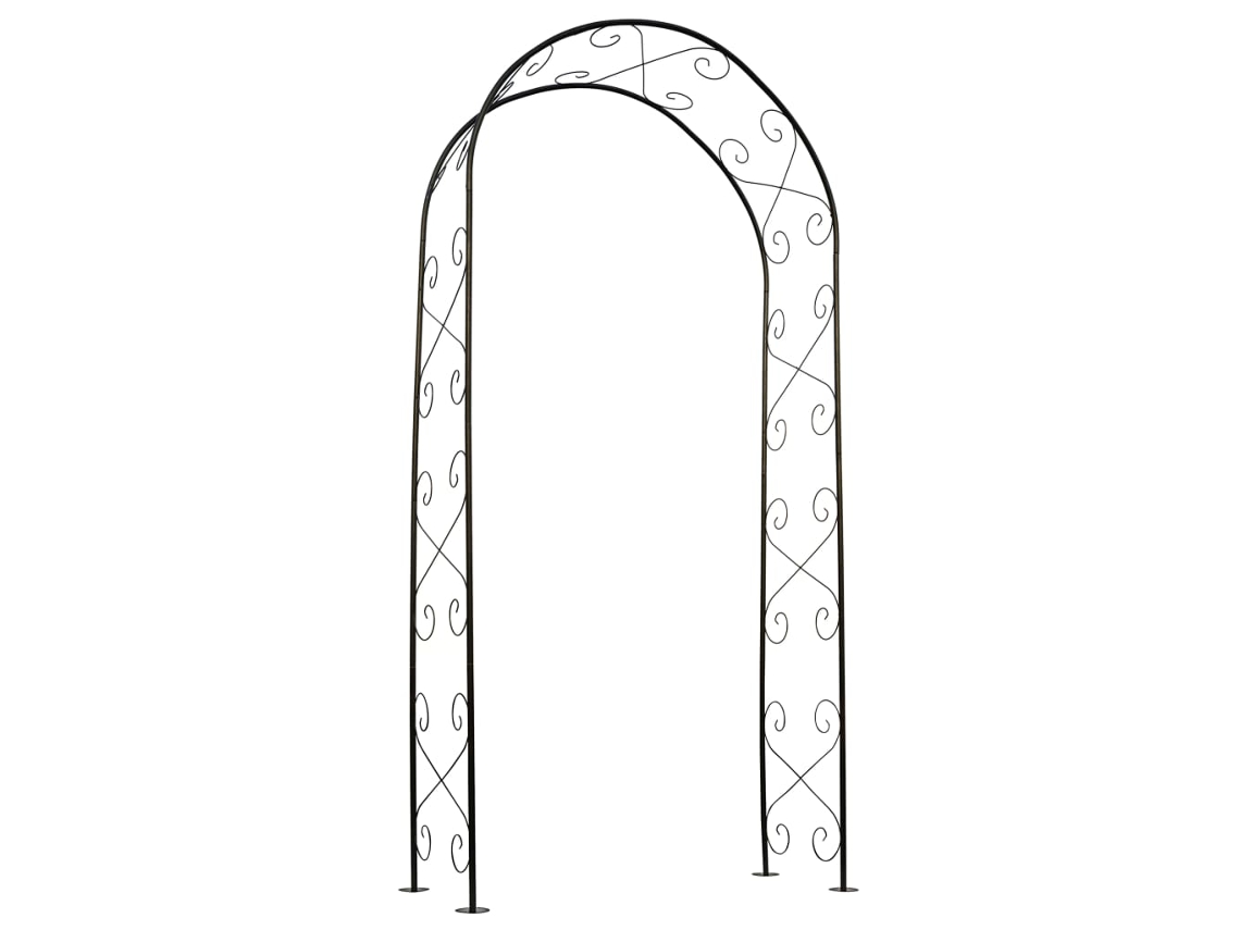 Arco de jardim NATURE Black Steel (100 x 37 x 230 cm)