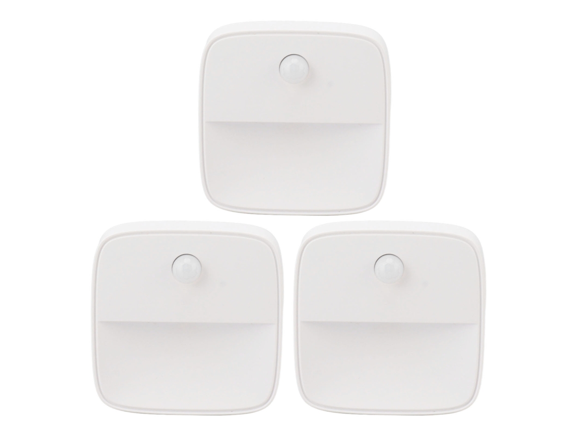 Rebe-3 Peças De Lâmpada Noturna Led Com Sensor De Movimento E Crepúsculo Ao Amanhecer, Luz Quente 3000k, Para Quarto, Plugue Direto