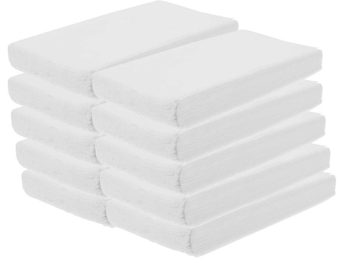 Pacote Com 10 Refis De Lenços De Papel Para Carro, Papel Sintético Branco